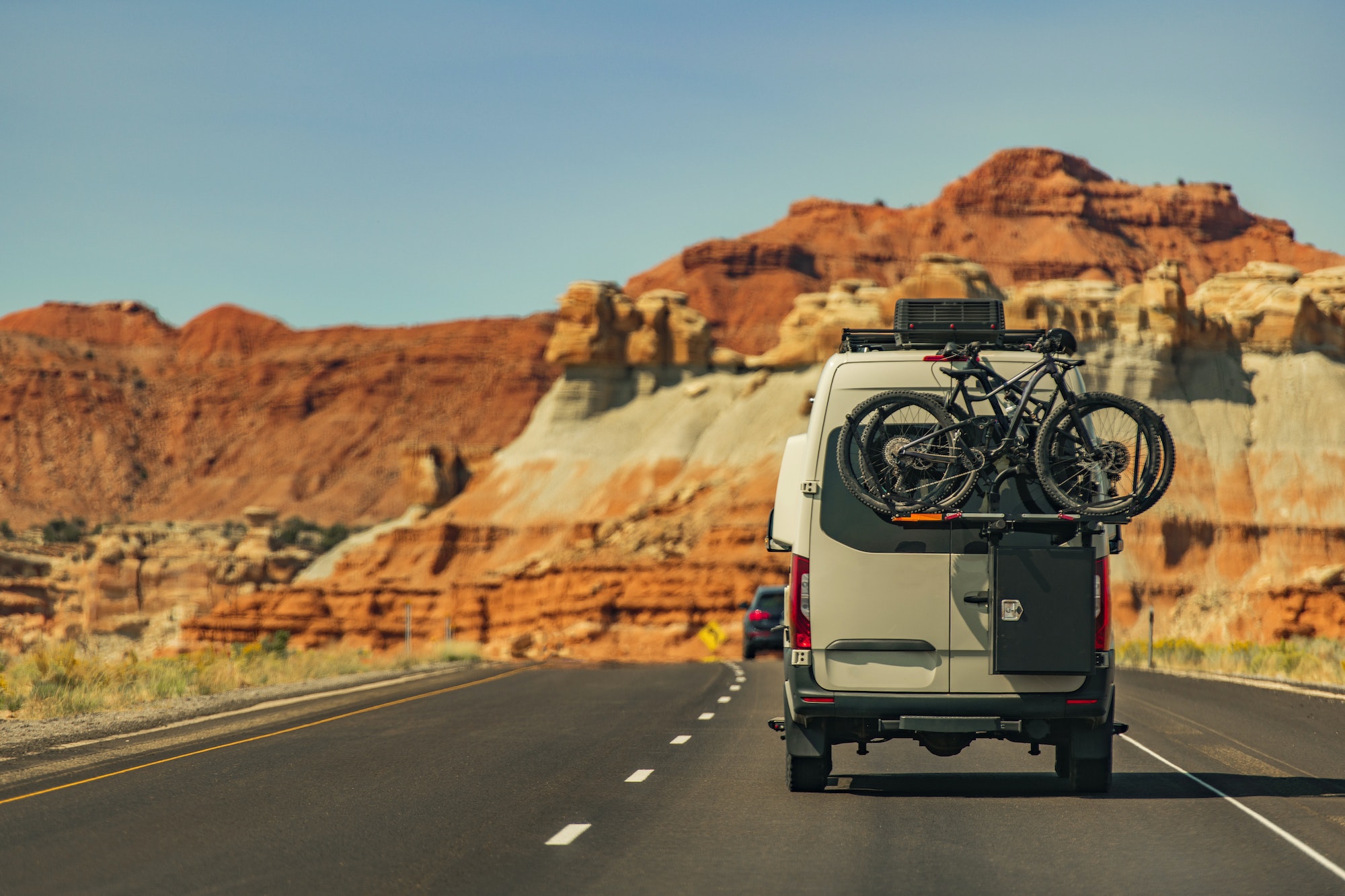 Camper Van Motorhome on Scenic Route